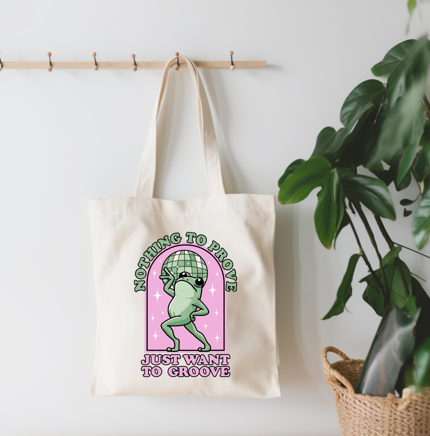 Just Want To Groove Small Canvas Tote Bag